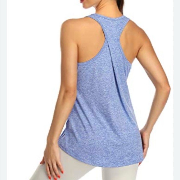 Victoria’s Secret Womens Blue Racerback Tank Top Medium Casual Summer Outdoor - Picture 1 of 15